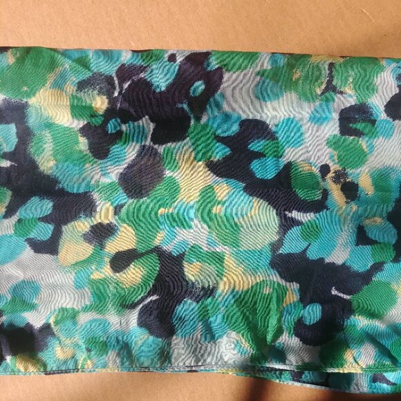 4/$20 Blue green abstract floral watercolour spot soft infinity scarf - Picture 7 of 8
